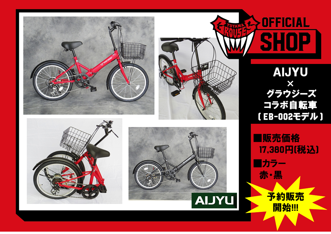 グッズ情報】AIJYU×グラウジーズコラボ自転車販売決定！ | 富山グラウジーズ